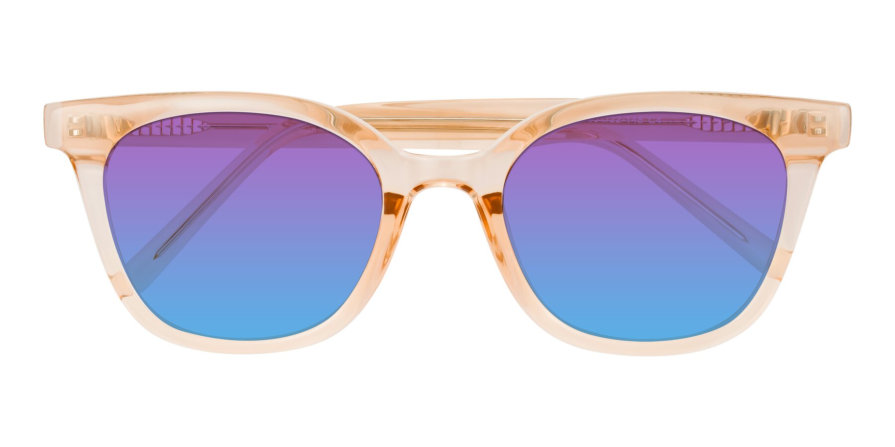 Folded Front of Jeromme in Champagne with Purple / Blue Gradient Lenses