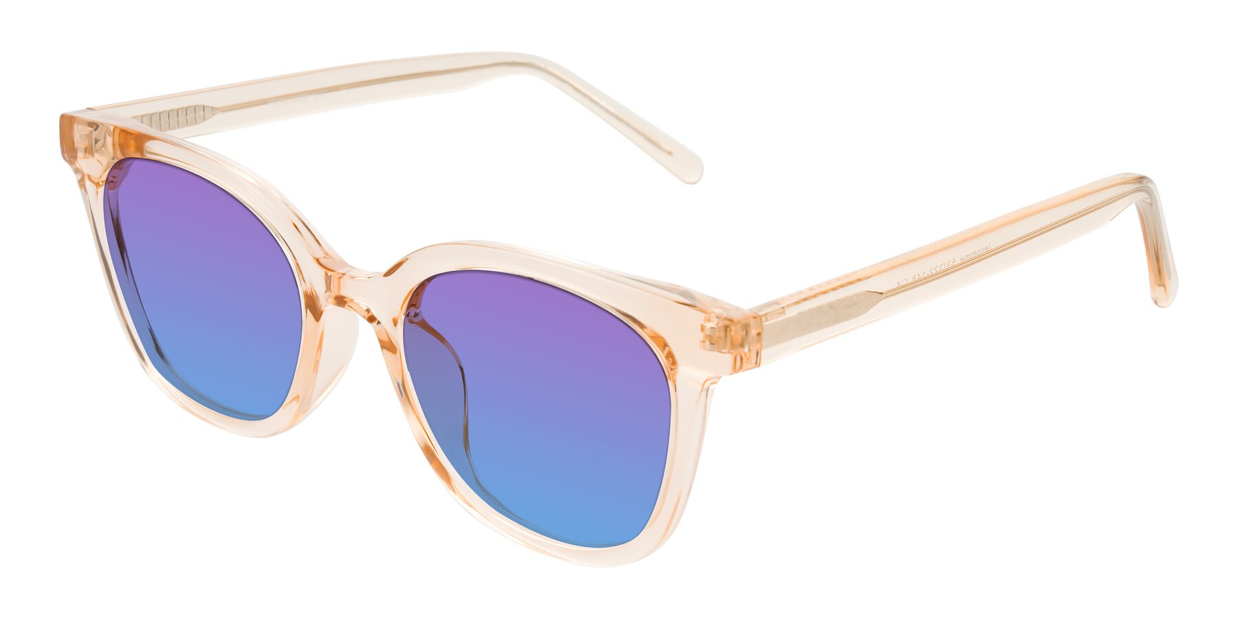 Angle of Jeromme in Champagne with Purple / Blue Gradient Lenses