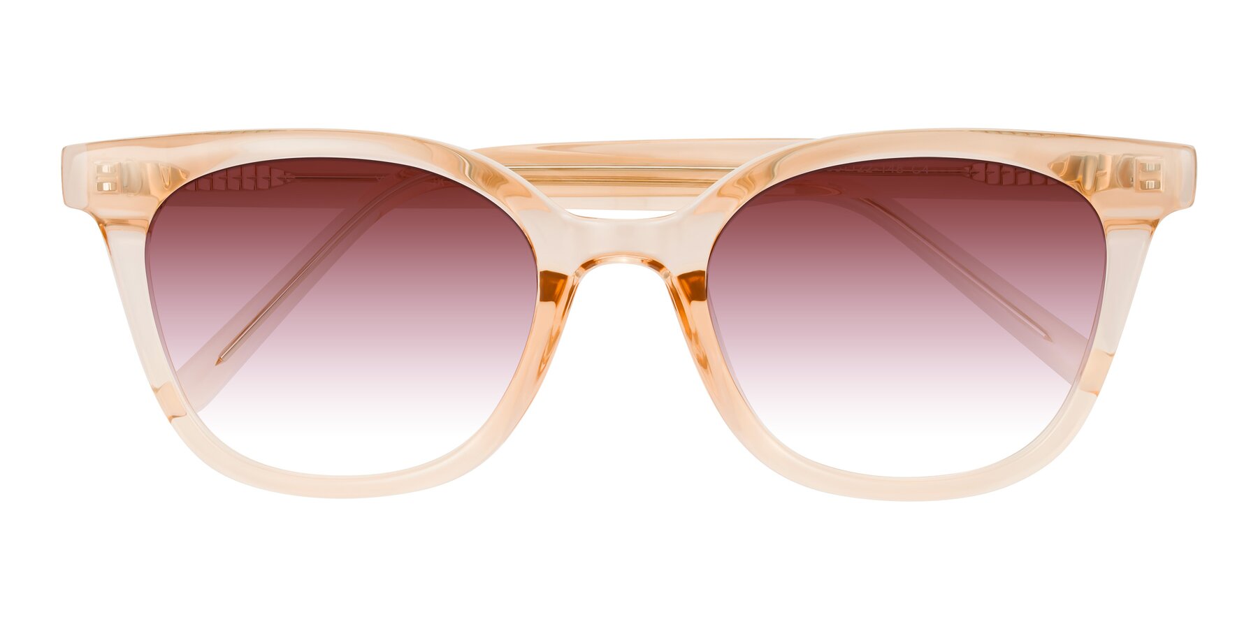 Folded Front of Jeromme in Champagne with Garnet Gradient Lenses