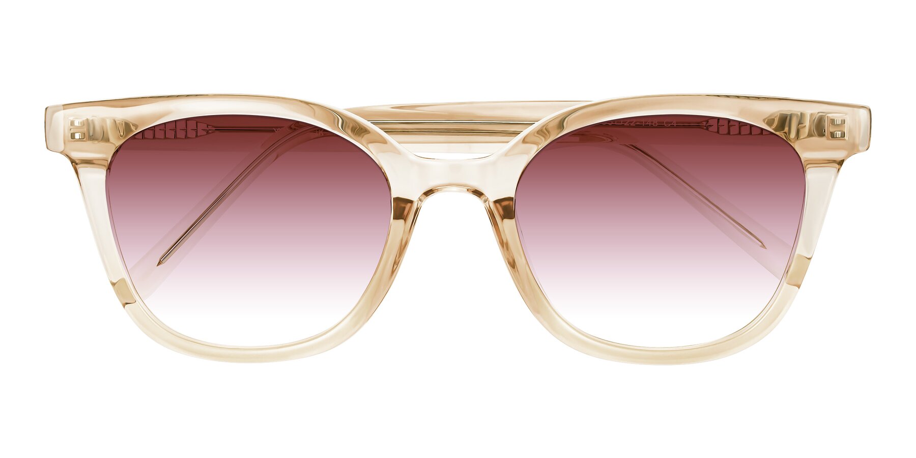 Folded Front of Jeromme in Champagne with Garnet Gradient Lenses