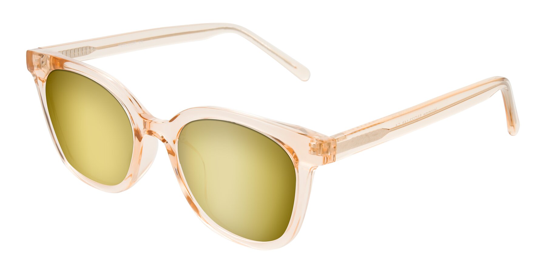 Angle of Jeromme in Champagne with Gold Mirrored Lenses