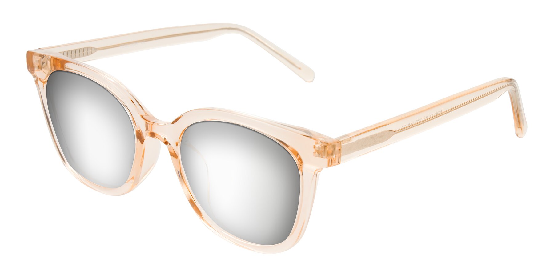 Angle of Jeromme in Champagne with Silver Mirrored Lenses
