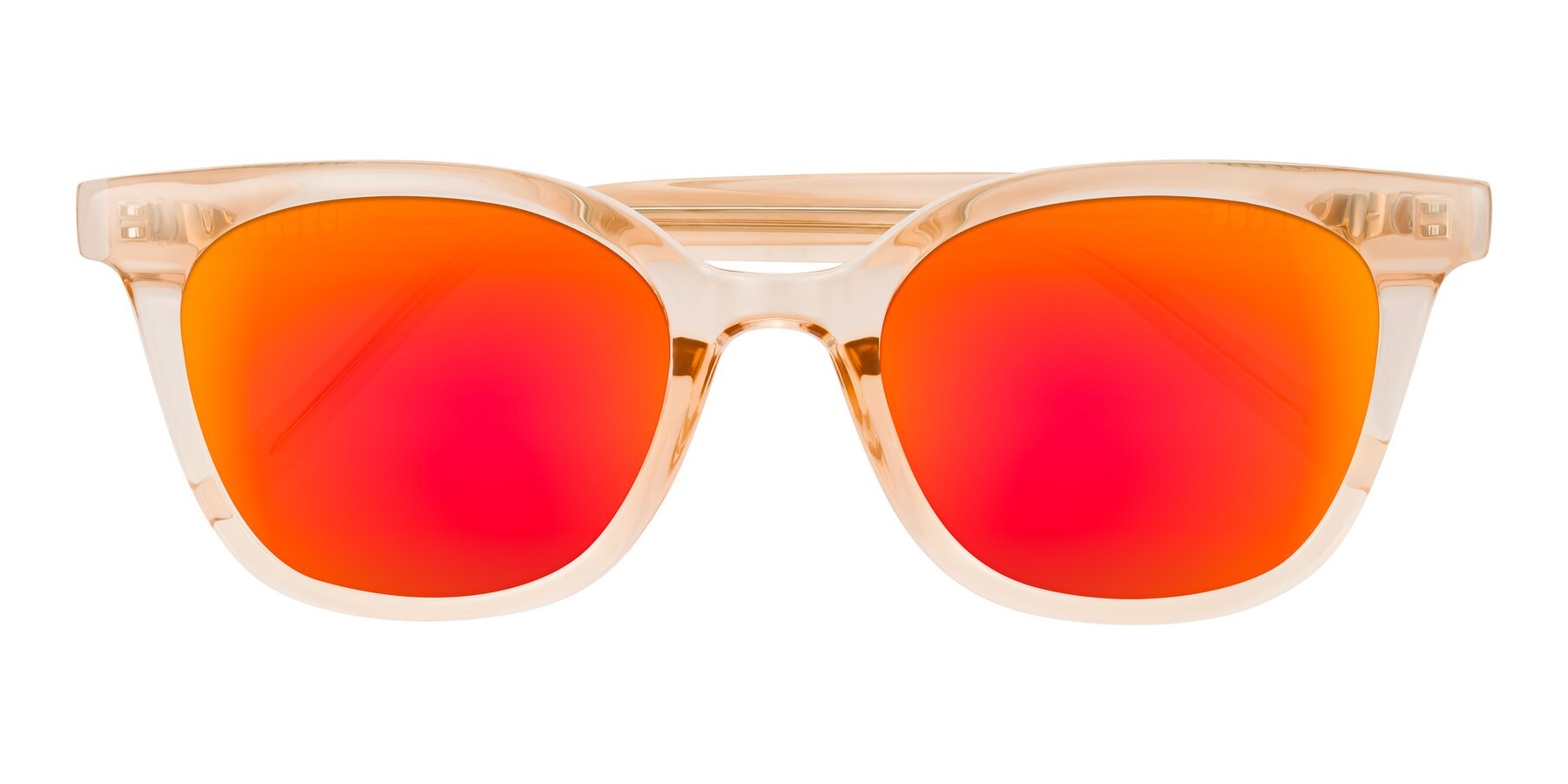 Folded Front of Jeromme in Champagne with Red Gold Mirrored Lenses
