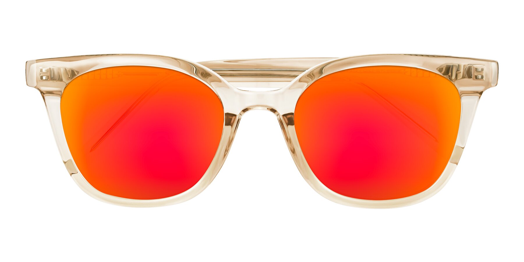 Folded Front of Jeromme in Champagne with Red Gold Mirrored Lenses