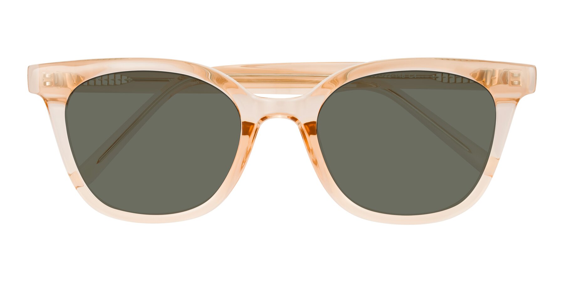Folded Front of Jeromme in Champagne with Gray Polarized Lenses