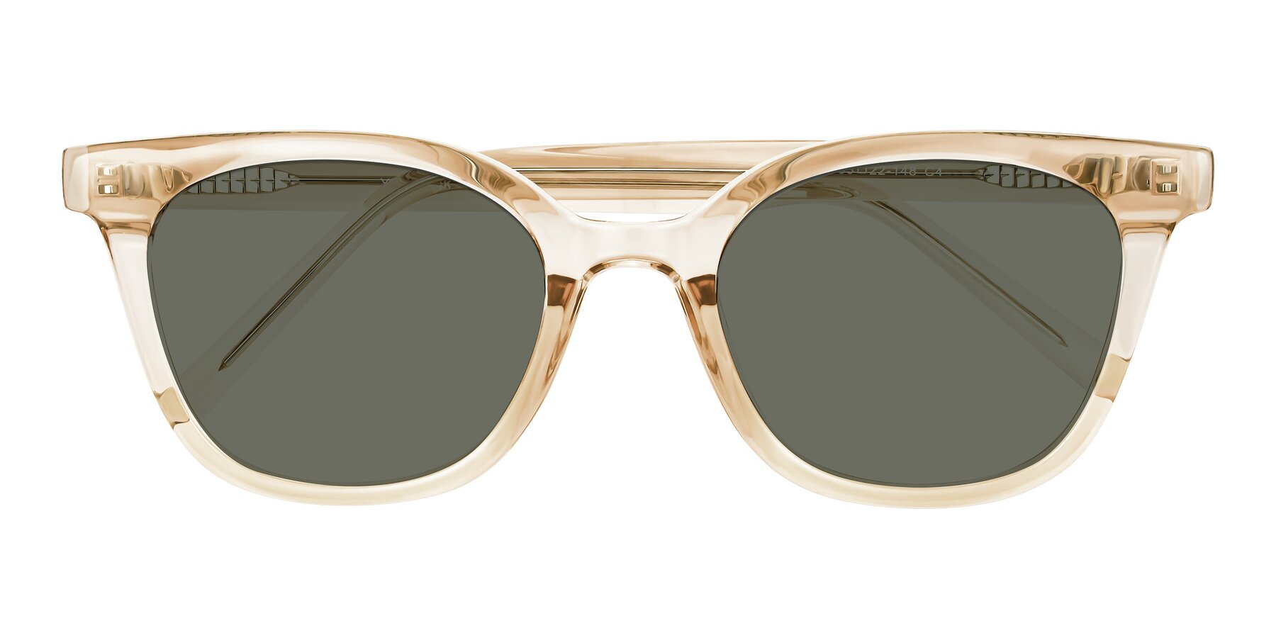 Folded Front of Jeromme in Champagne with Gray Polarized Lenses