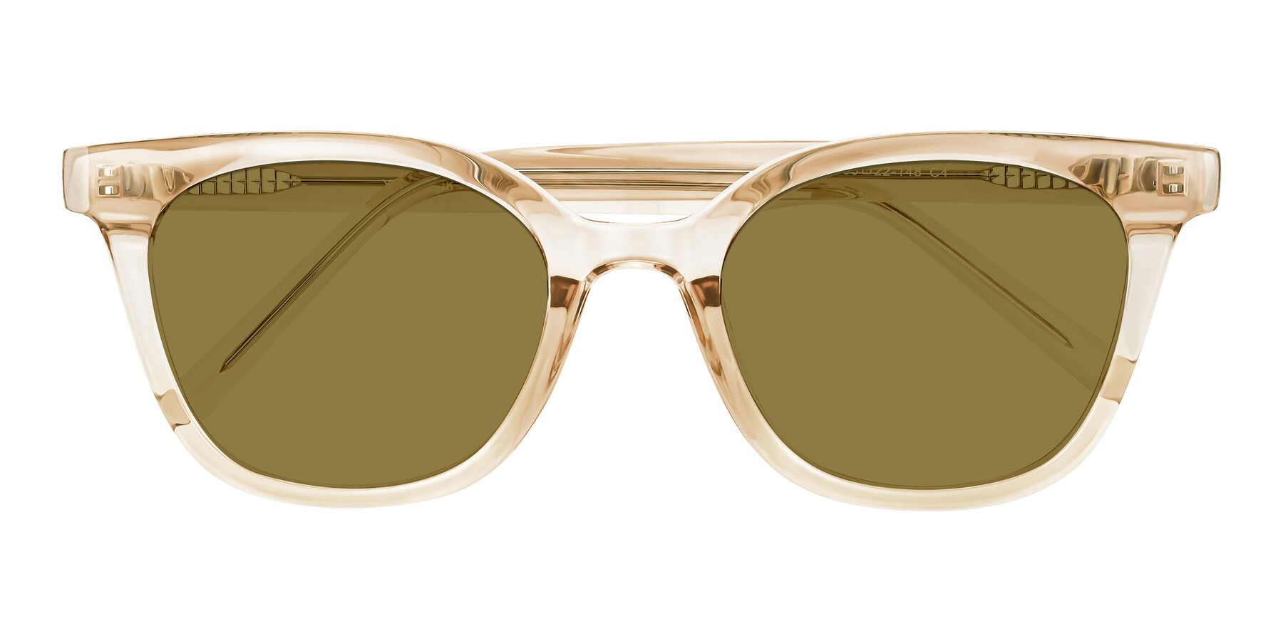 Folded Front of Jeromme in Champagne with Brown Polarized Lenses