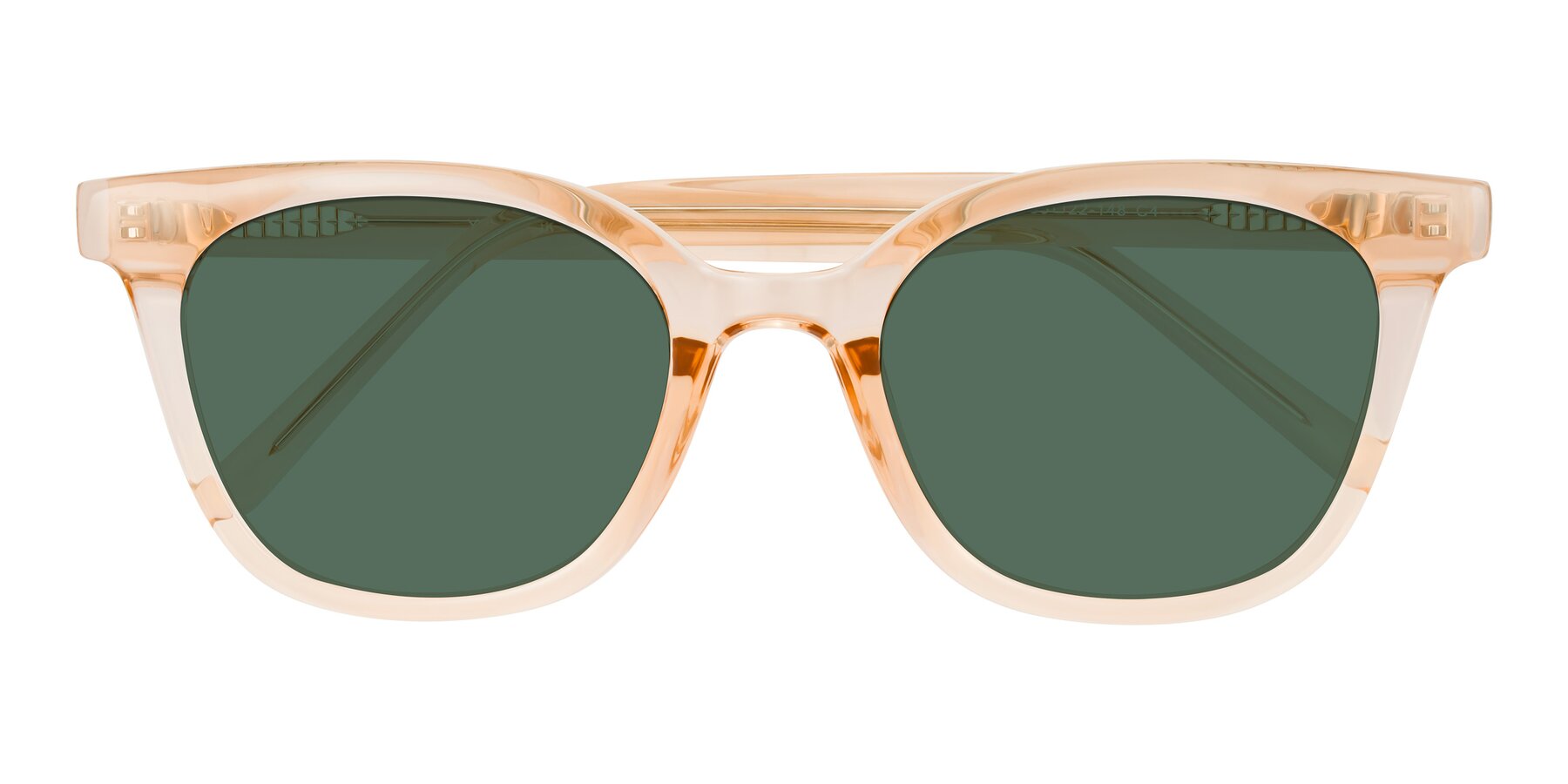 Folded Front of Jeromme in Champagne with Green Polarized Lenses