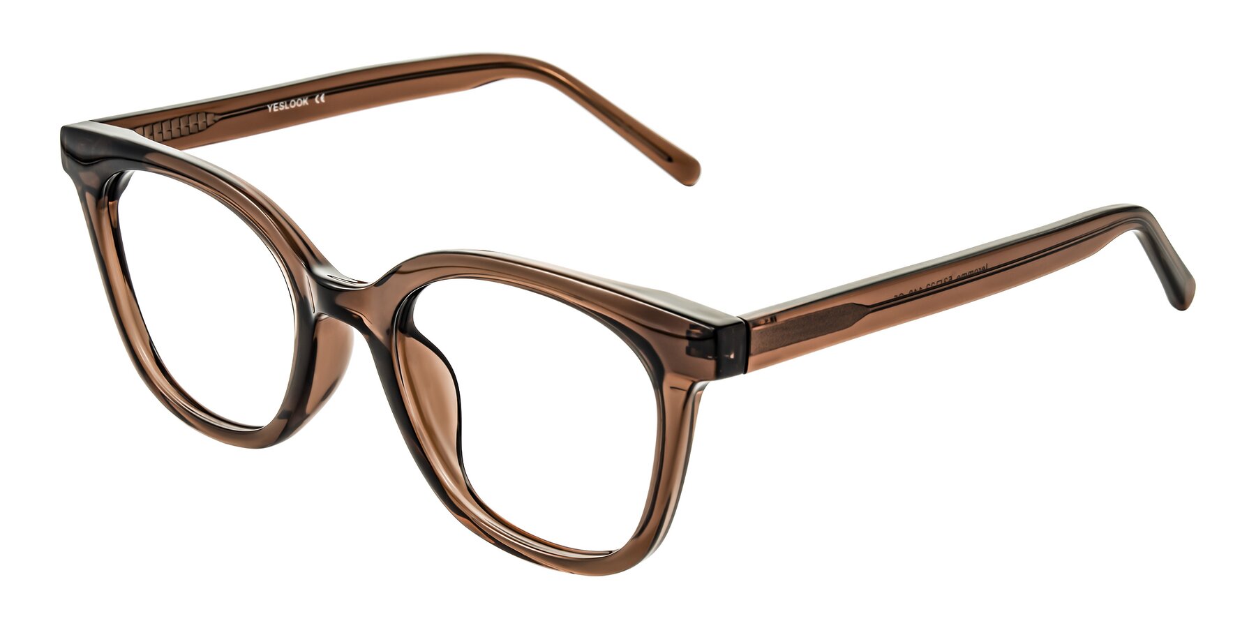 Angle of Jeromme in Coffee with Clear Eyeglass Lenses