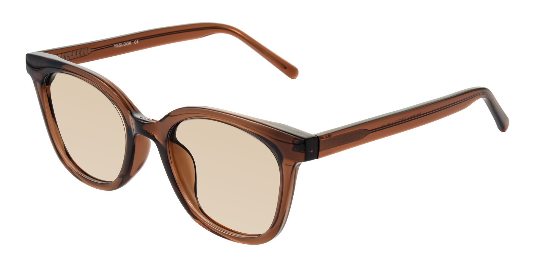 Angle of Jeromme in Coffee with Light Brown Tinted Lenses