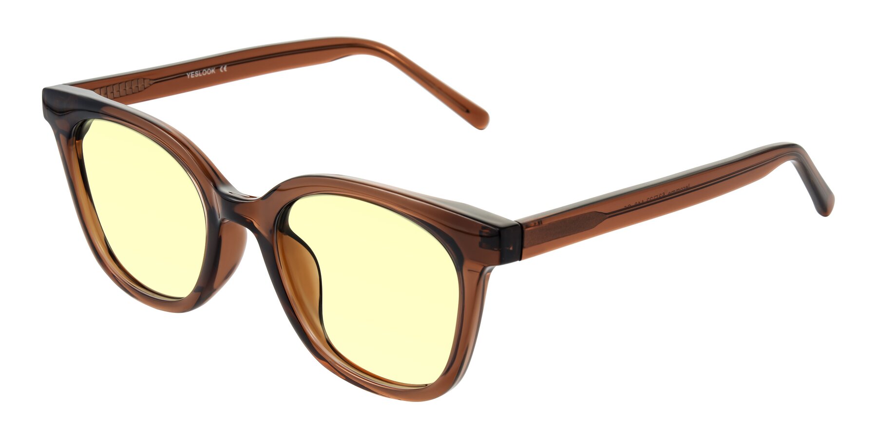 Angle of Jeromme in Coffee with Light Yellow Tinted Lenses