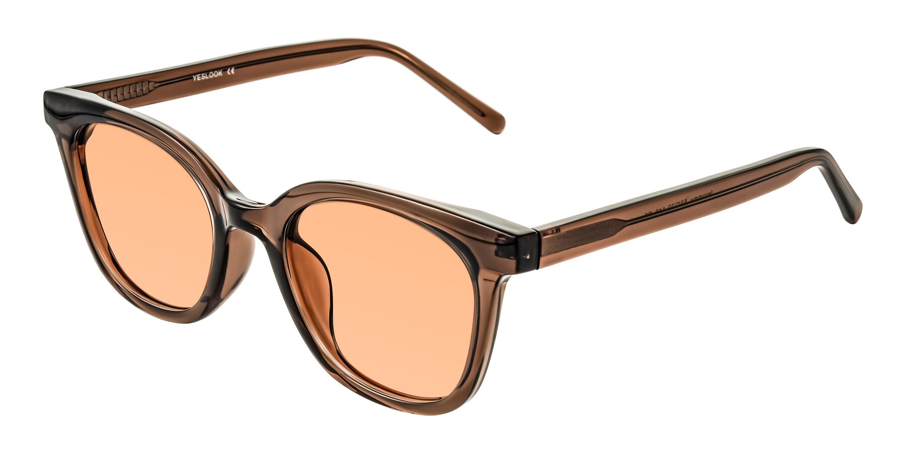 Angle of Jeromme in Coffee with Light Orange Tinted Lenses