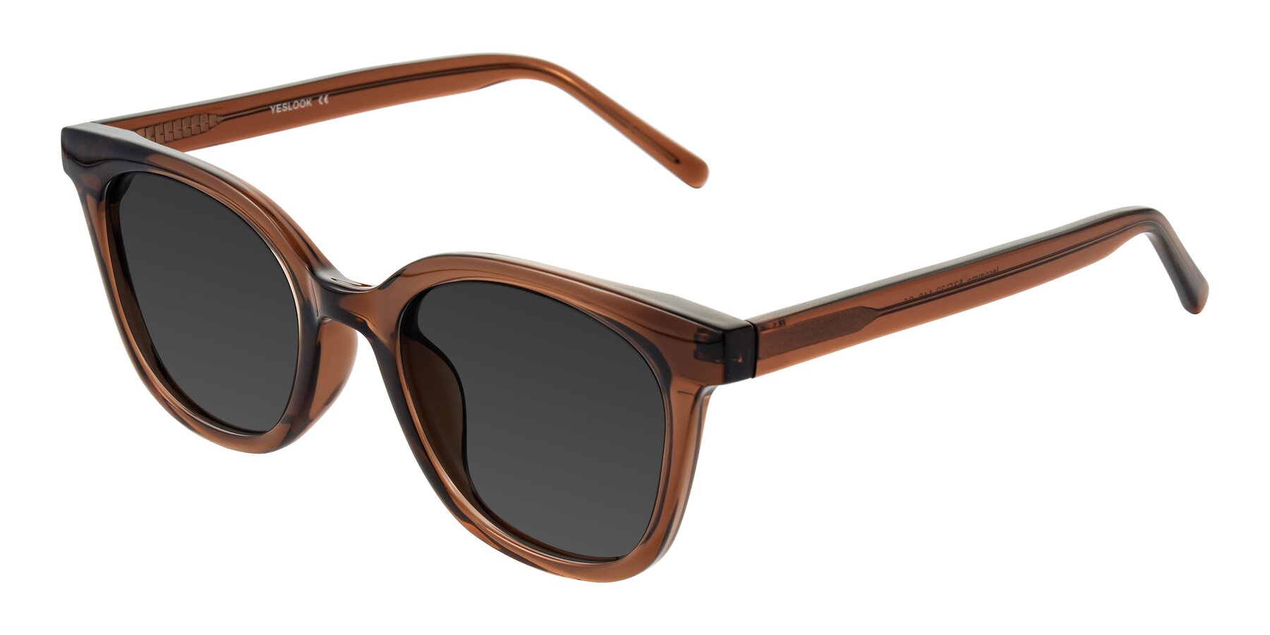 Angle of Jeromme in Coffee with Gray Tinted Lenses