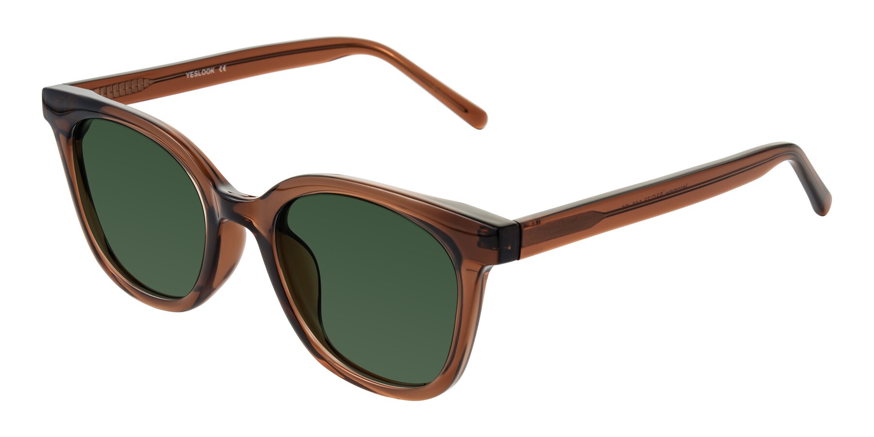 Angle of Jeromme in Coffee with Green Tinted Lenses