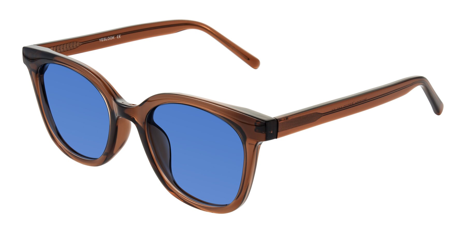 Angle of Jeromme in Coffee with Blue Tinted Lenses