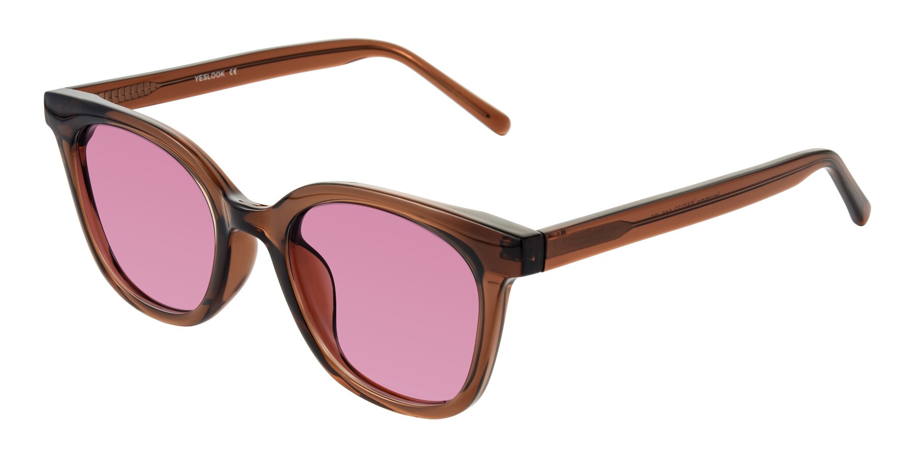 Angle of Jeromme in Coffee with Medium Wine Tinted Lenses