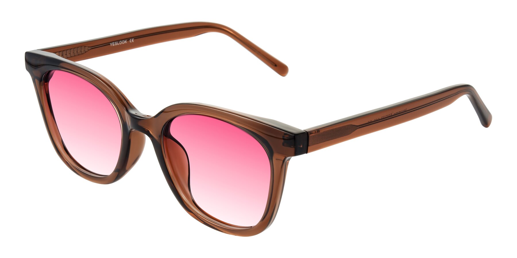 Angle of Jeromme in Coffee with Pink Gradient Lenses