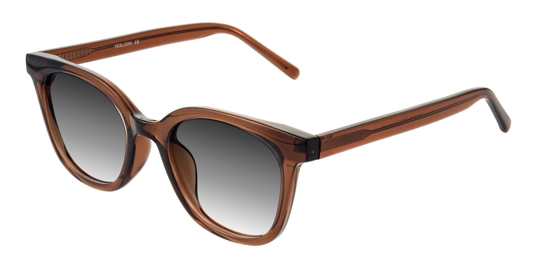 Angle of Jeromme in Coffee with Gray Gradient Lenses