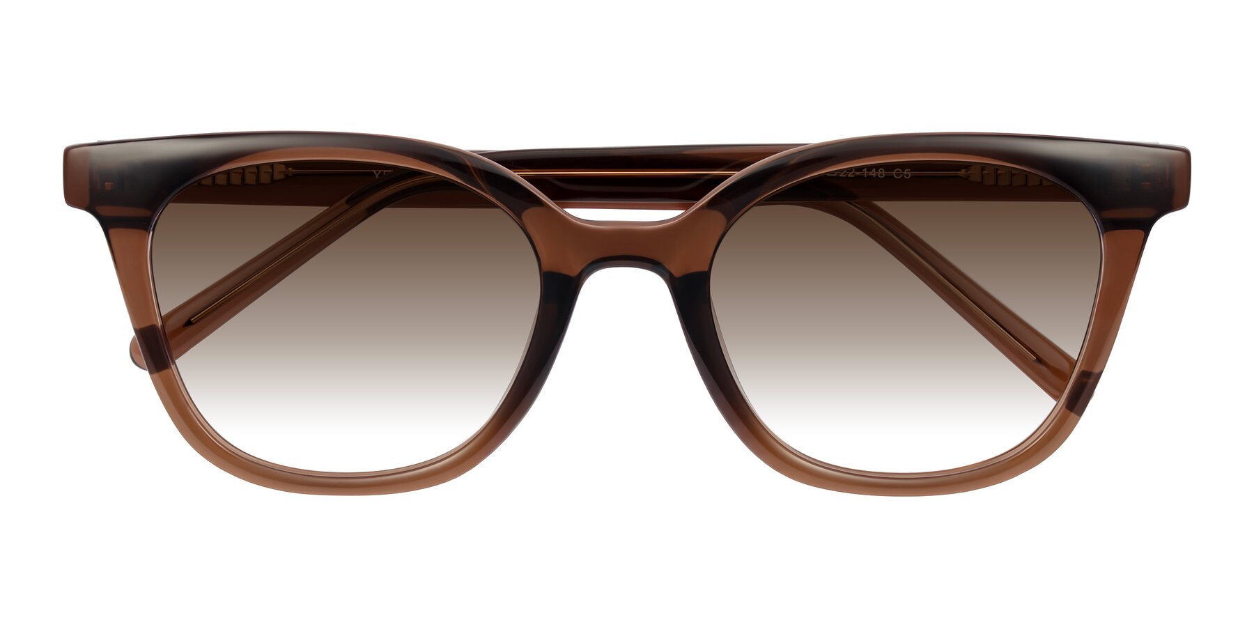 Folded Front of Jeromme in Coffee with Brown Gradient Lenses