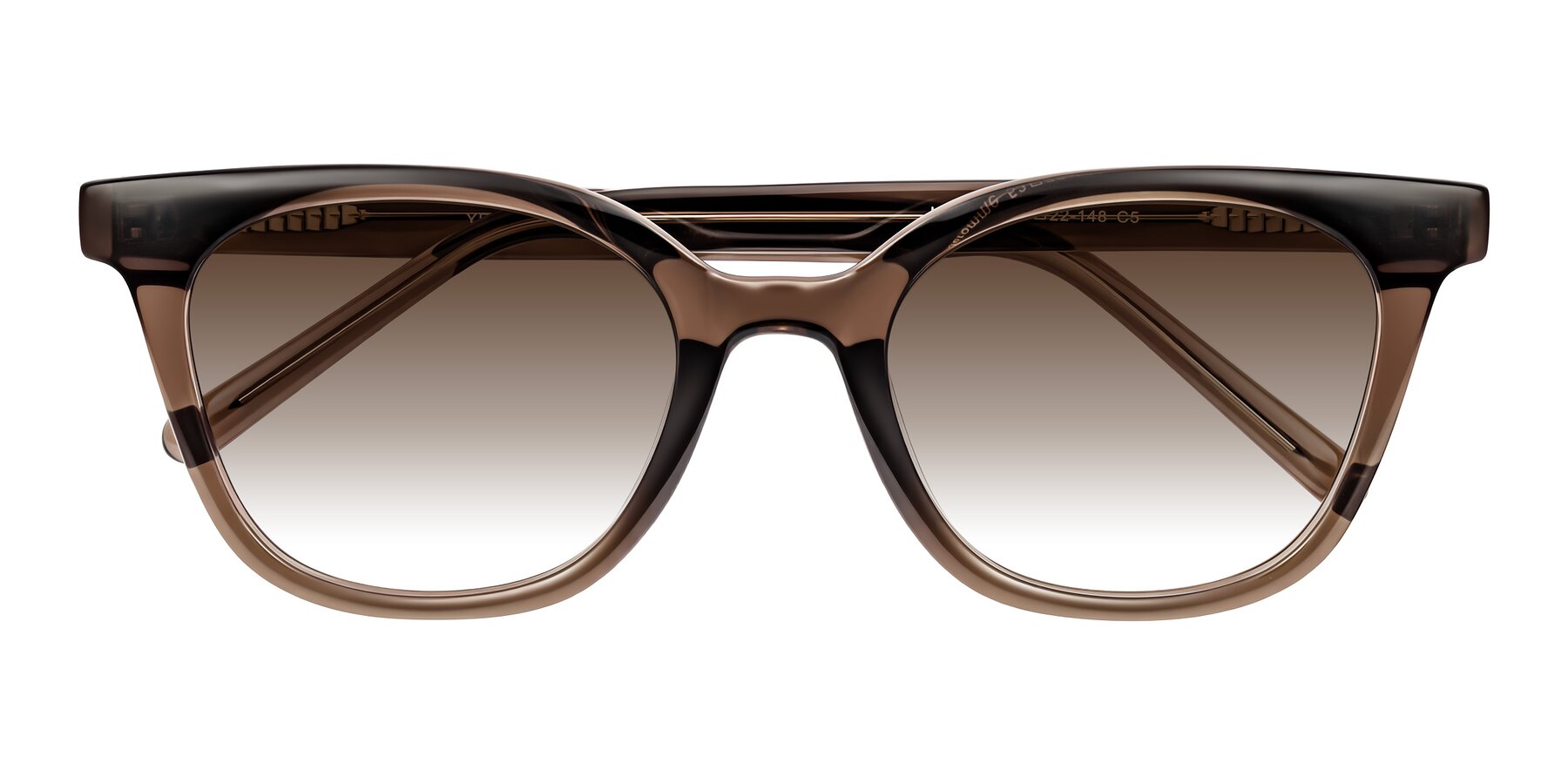 Folded Front of Jeromme in Coffee with Brown Gradient Lenses