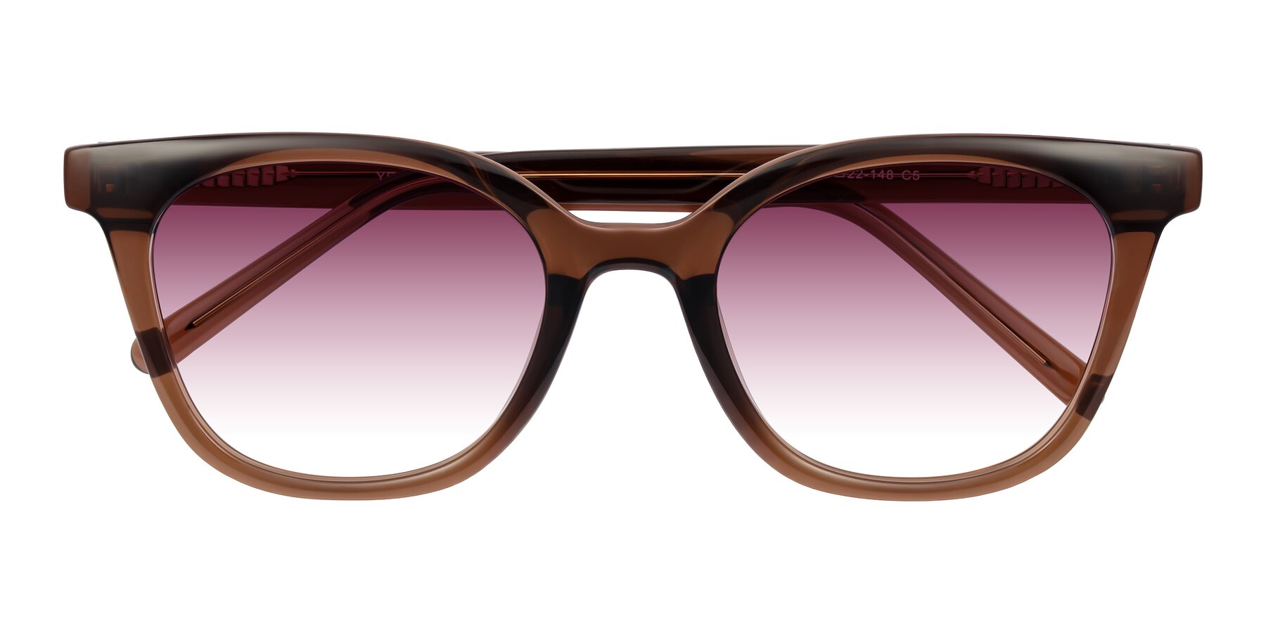 Folded Front of Jeromme in Coffee with Wine Gradient Lenses