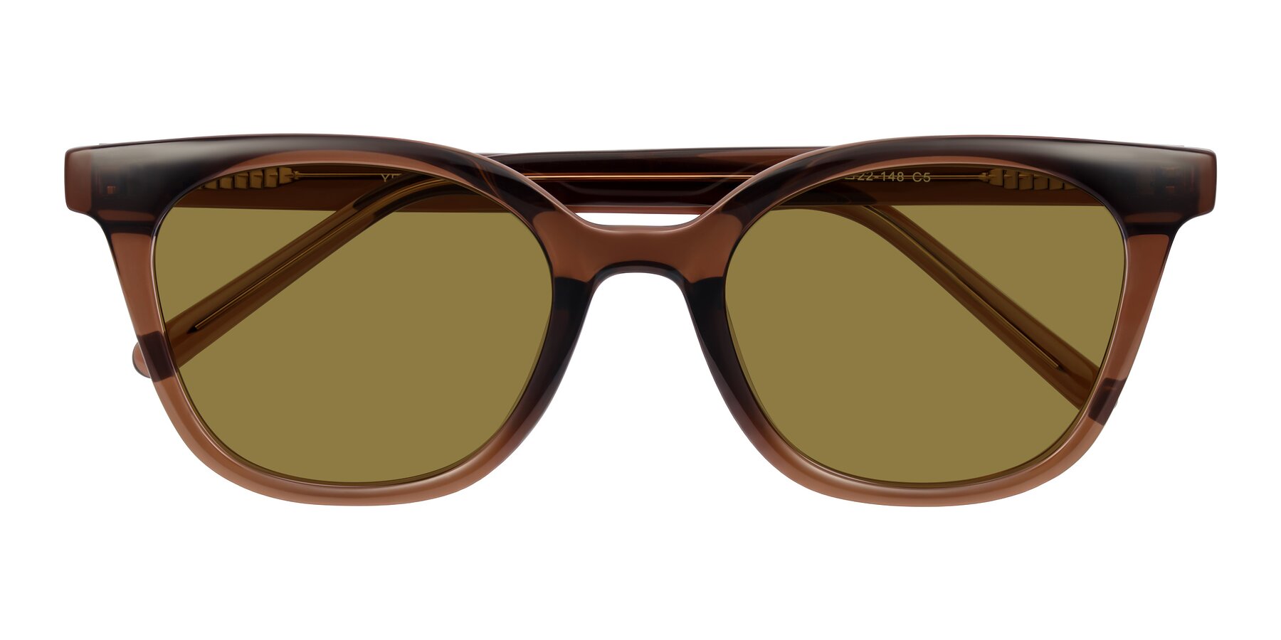 Folded Front of Jeromme in Coffee with Brown Polarized Lenses