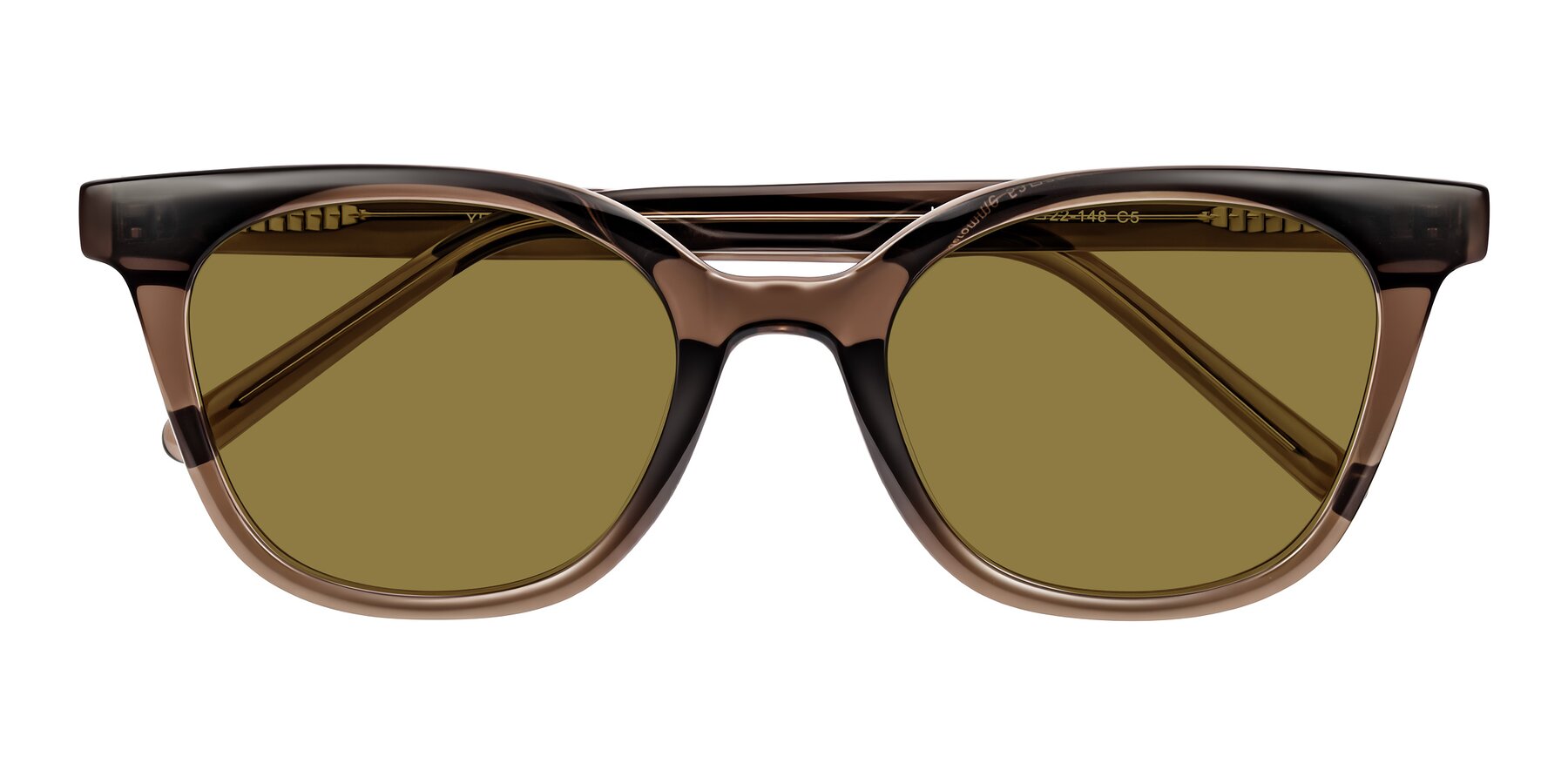 Folded Front of Jeromme in Coffee with Brown Polarized Lenses