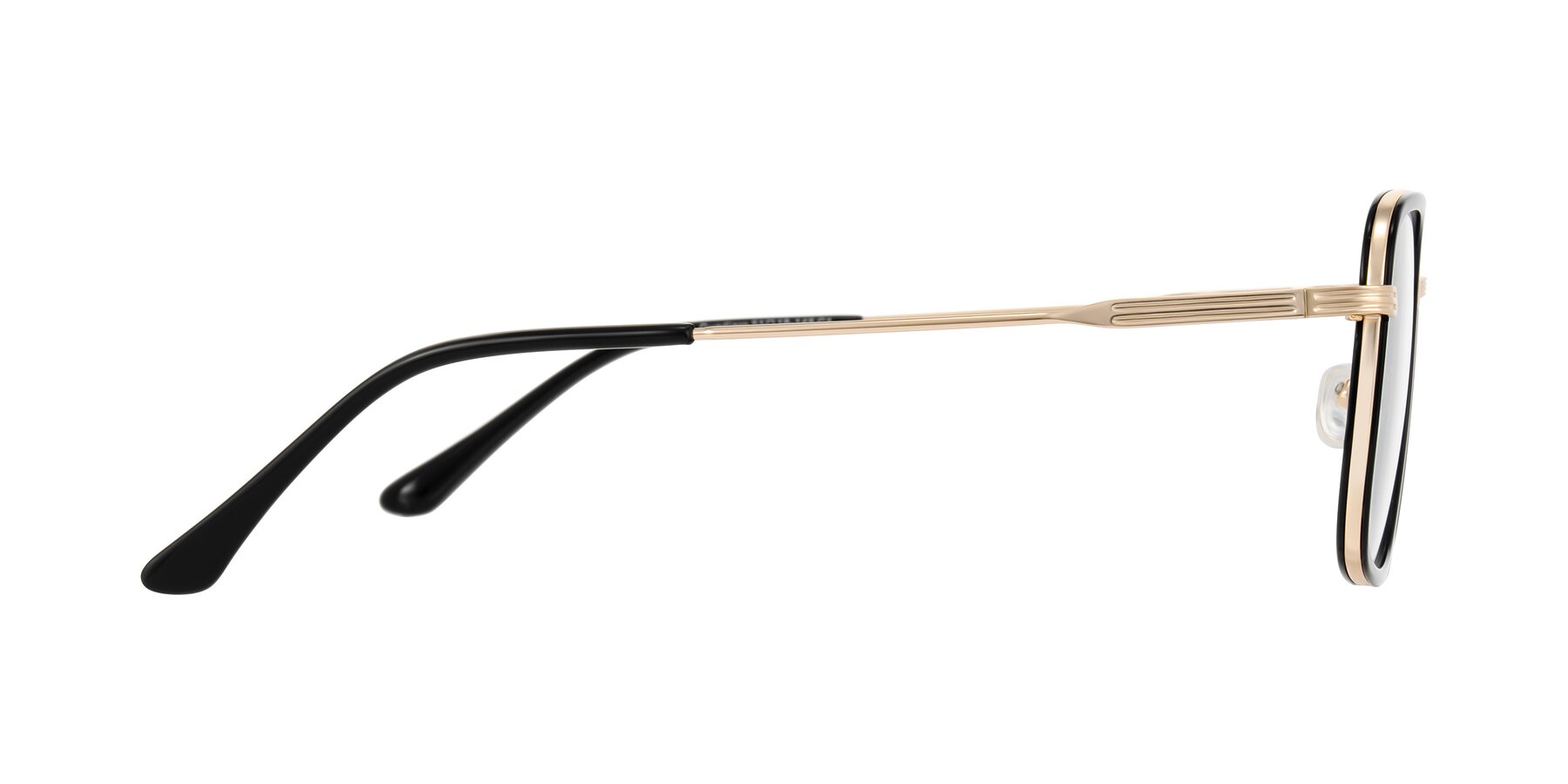 Side of Guadiaro in Black/Gold with Clear Blue Light Blocking Lenses