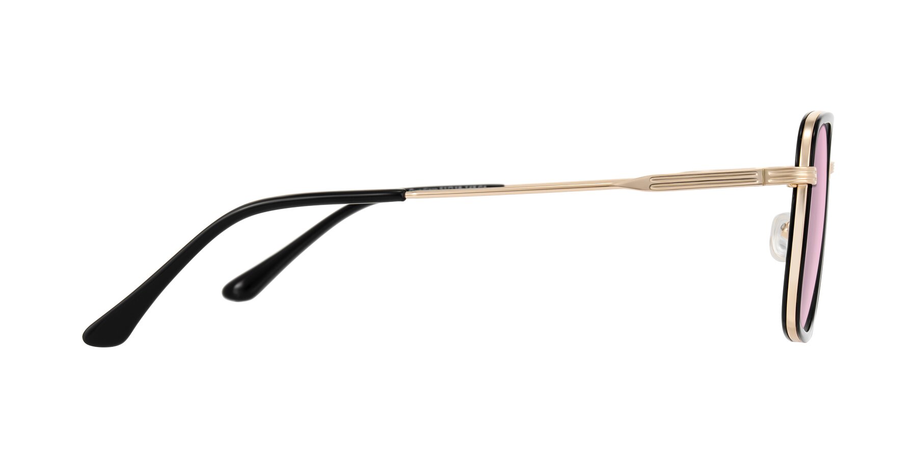 Side of Guadiaro in Black/Gold with Light Pink Tinted Lenses