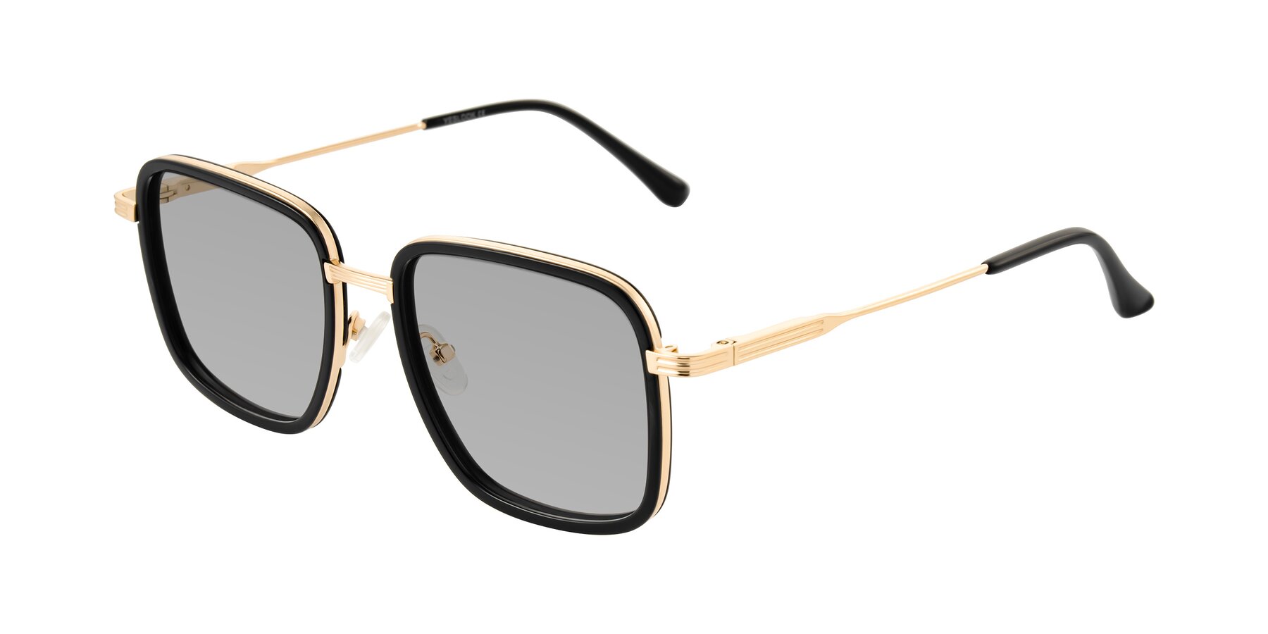 Angle of Guadiaro in Black/Gold with Light Gray Tinted Lenses