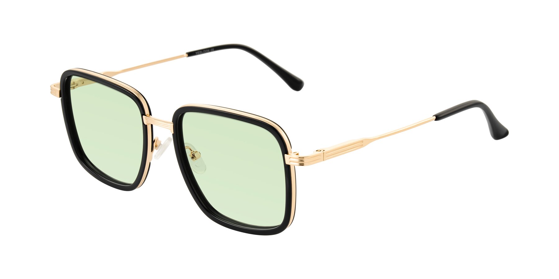 Angle of Guadiaro in Black/Gold with Light Green Tinted Lenses