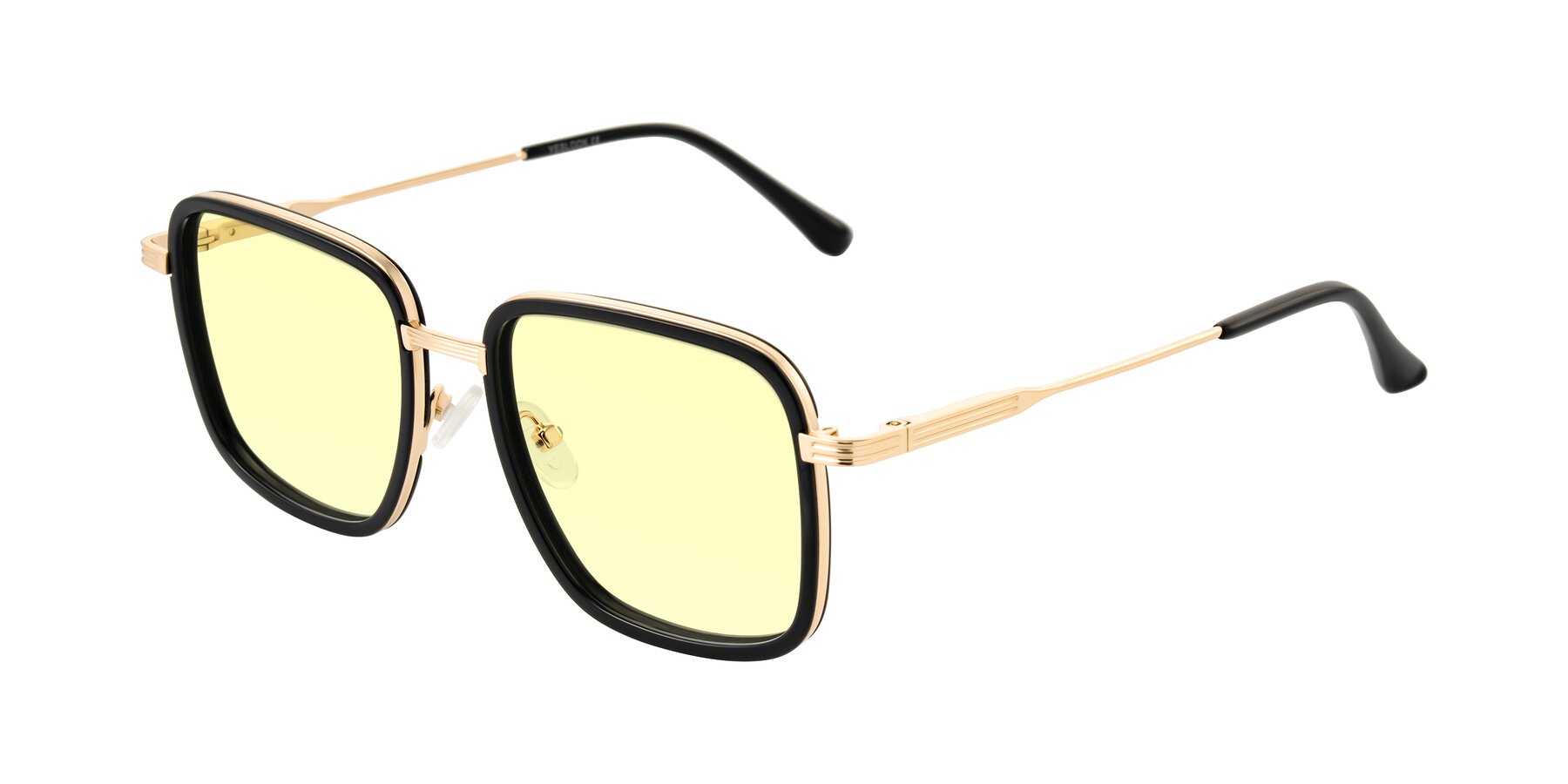 Angle of Guadiaro in Black/Gold with Light Yellow Tinted Lenses
