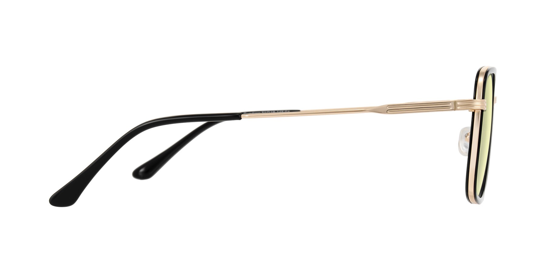 Side of Guadiaro in Black/Gold with Light Yellow Tinted Lenses