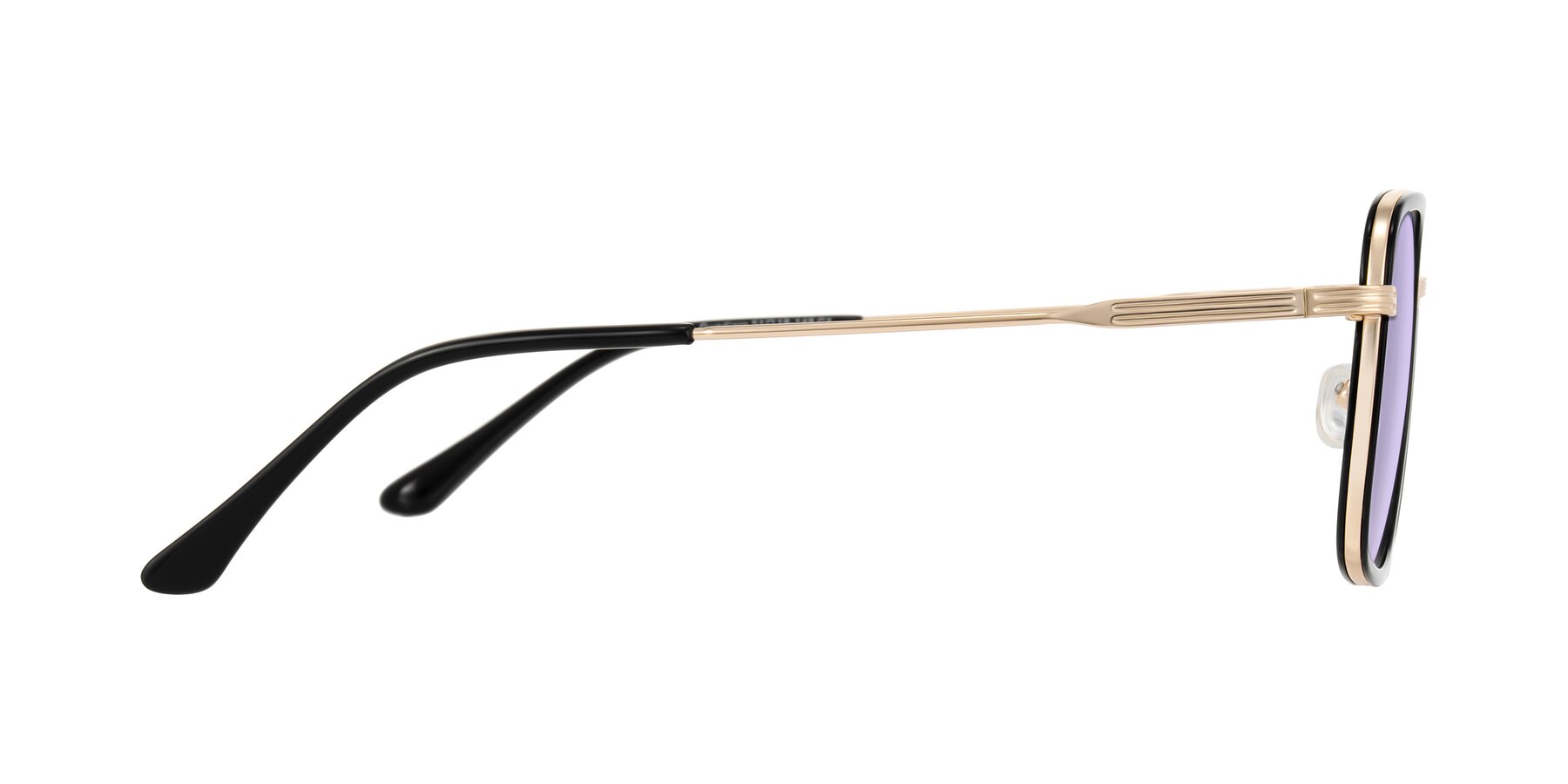 Side of Guadiaro in Black/Gold with Light Purple Tinted Lenses