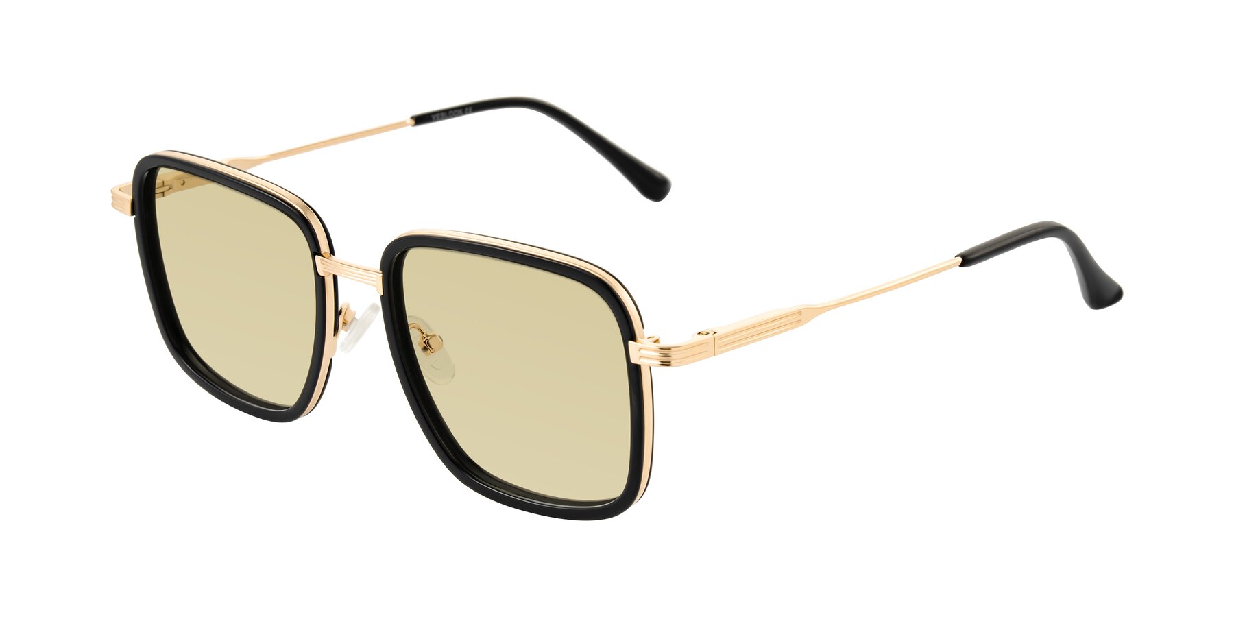 Angle of Guadiaro in Black/Gold with Light Champagne Tinted Lenses