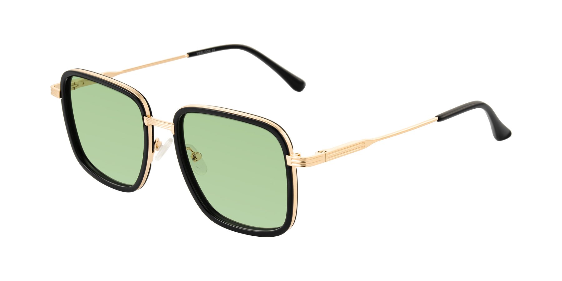 Angle of Guadiaro in Black/Gold with Medium Green Tinted Lenses