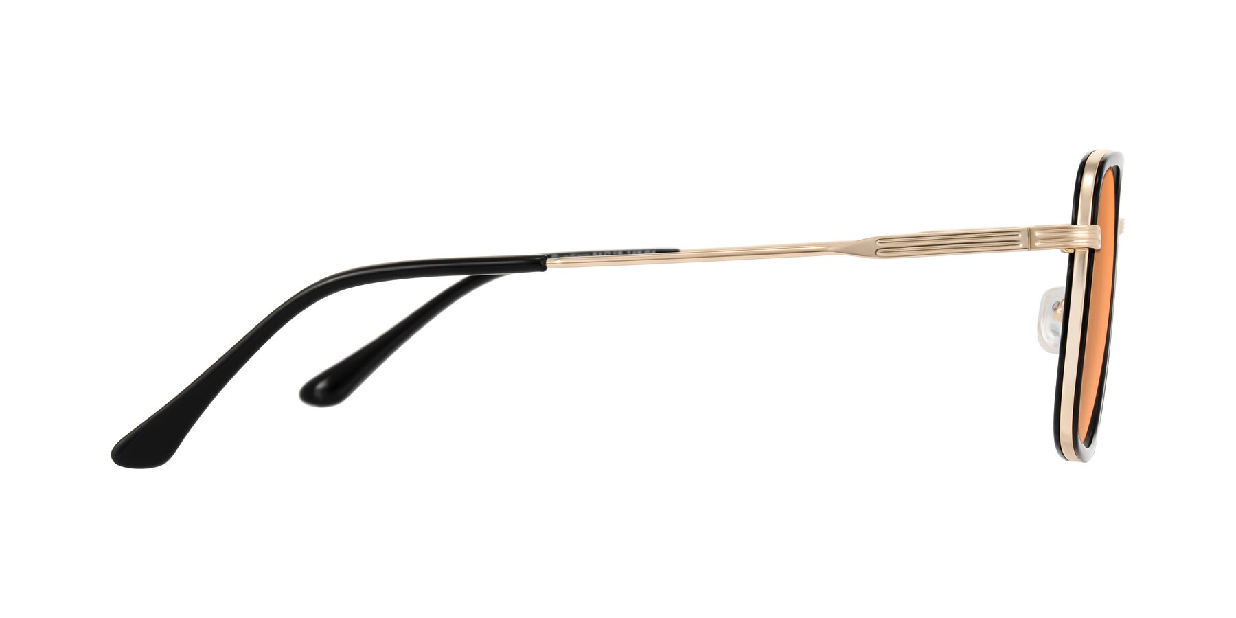 Side of Guadiaro in Black/Gold with Medium Orange Tinted Lenses