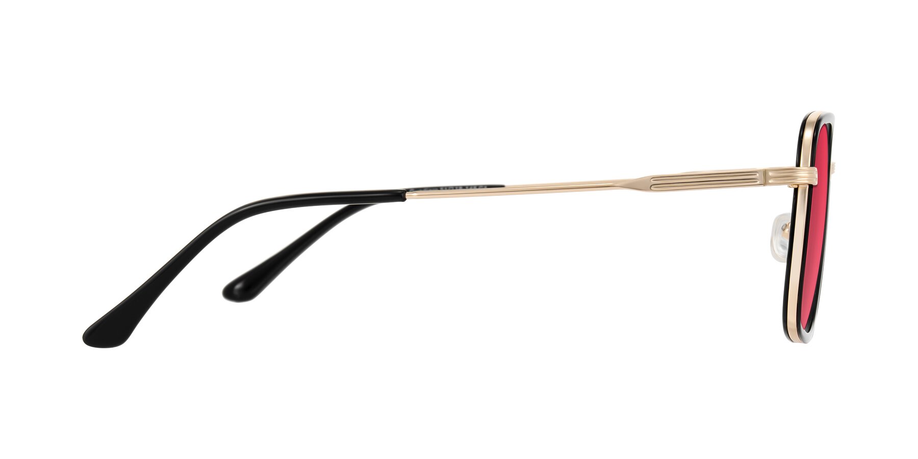 Side of Guadiaro in Black/Gold with Red Tinted Lenses
