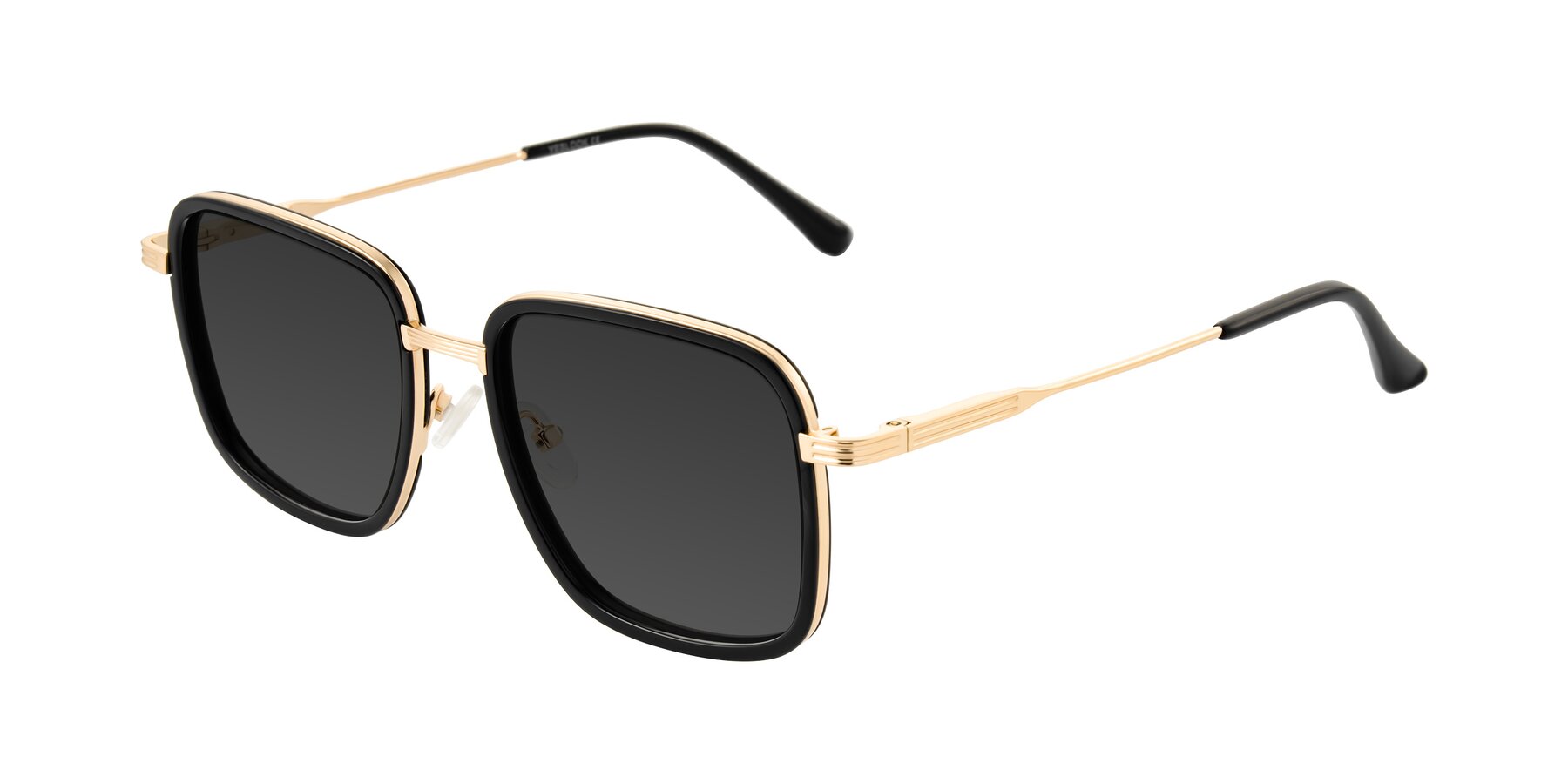 Angle of Guadiaro in Black/Gold with Gray Tinted Lenses