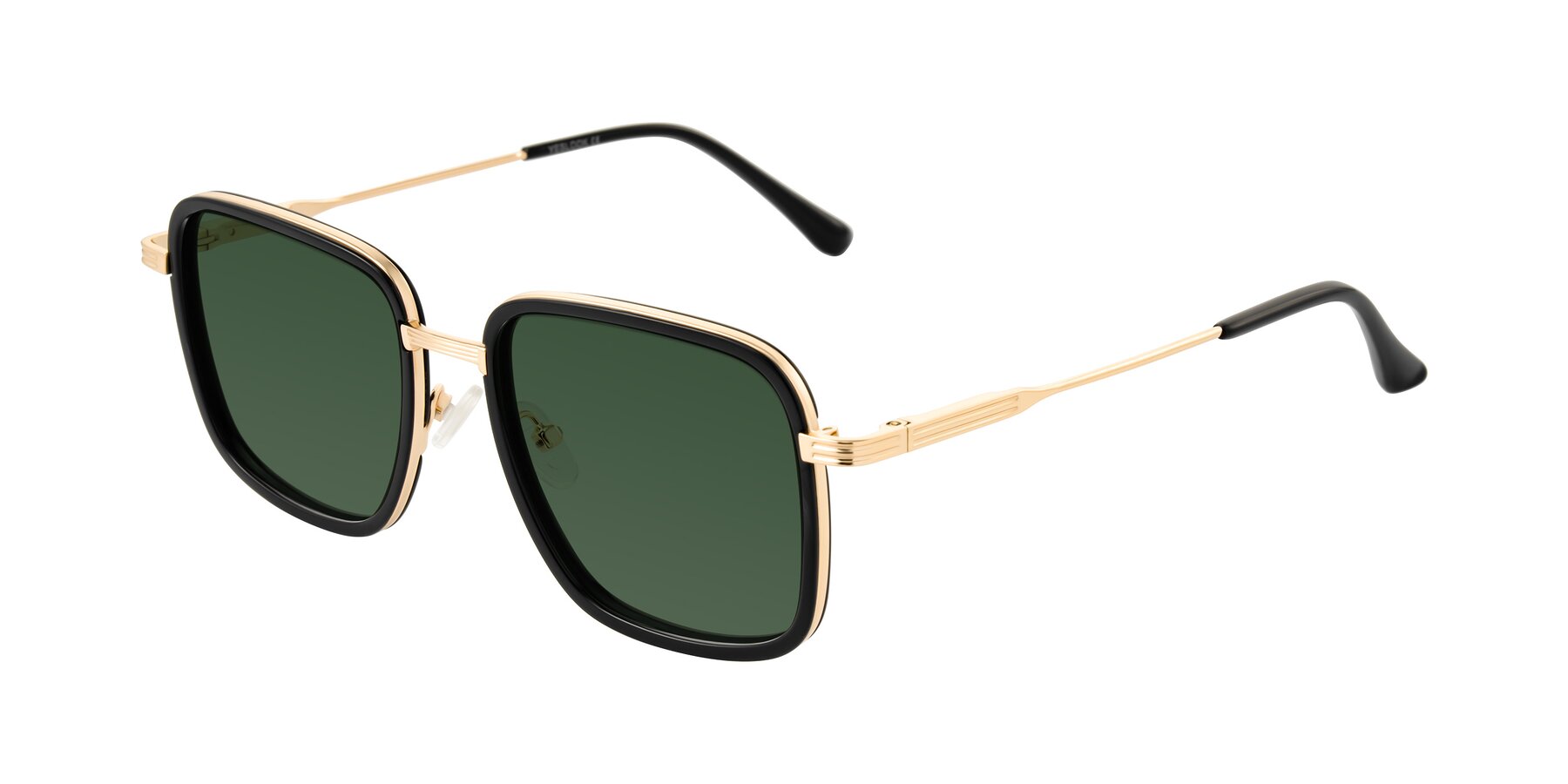 Angle of Guadiaro in Black/Gold with Green Tinted Lenses