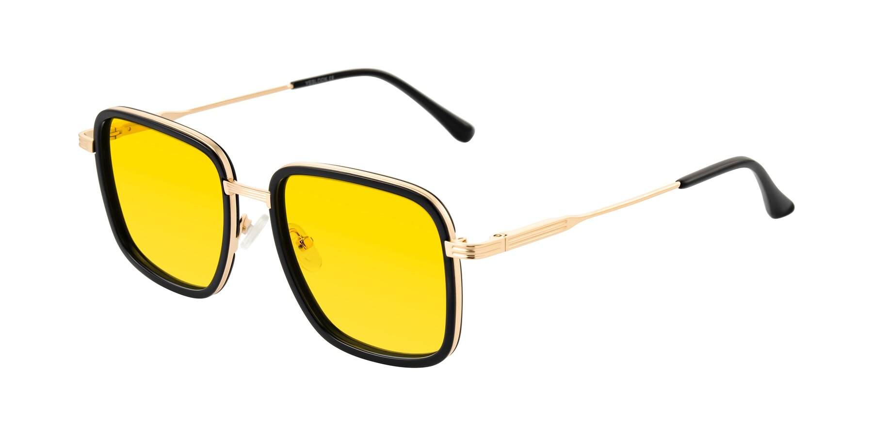Angle of Guadiaro in Black/Gold with Yellow Tinted Lenses