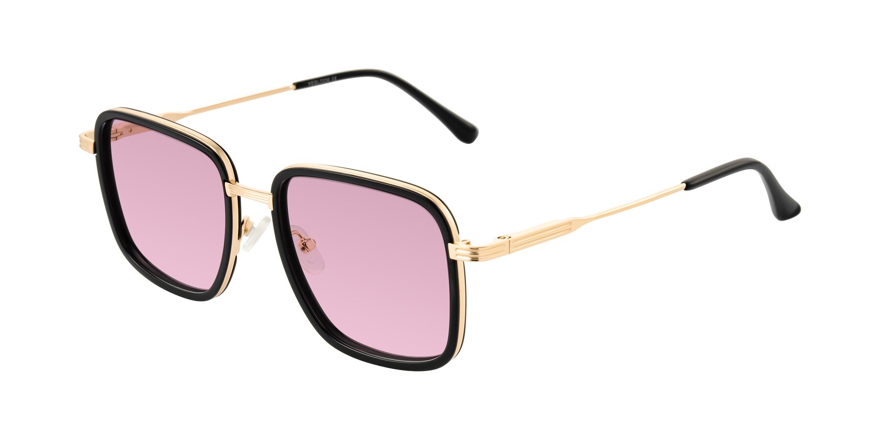 Angle of Guadiaro in Black/Gold with Light Wine Tinted Lenses