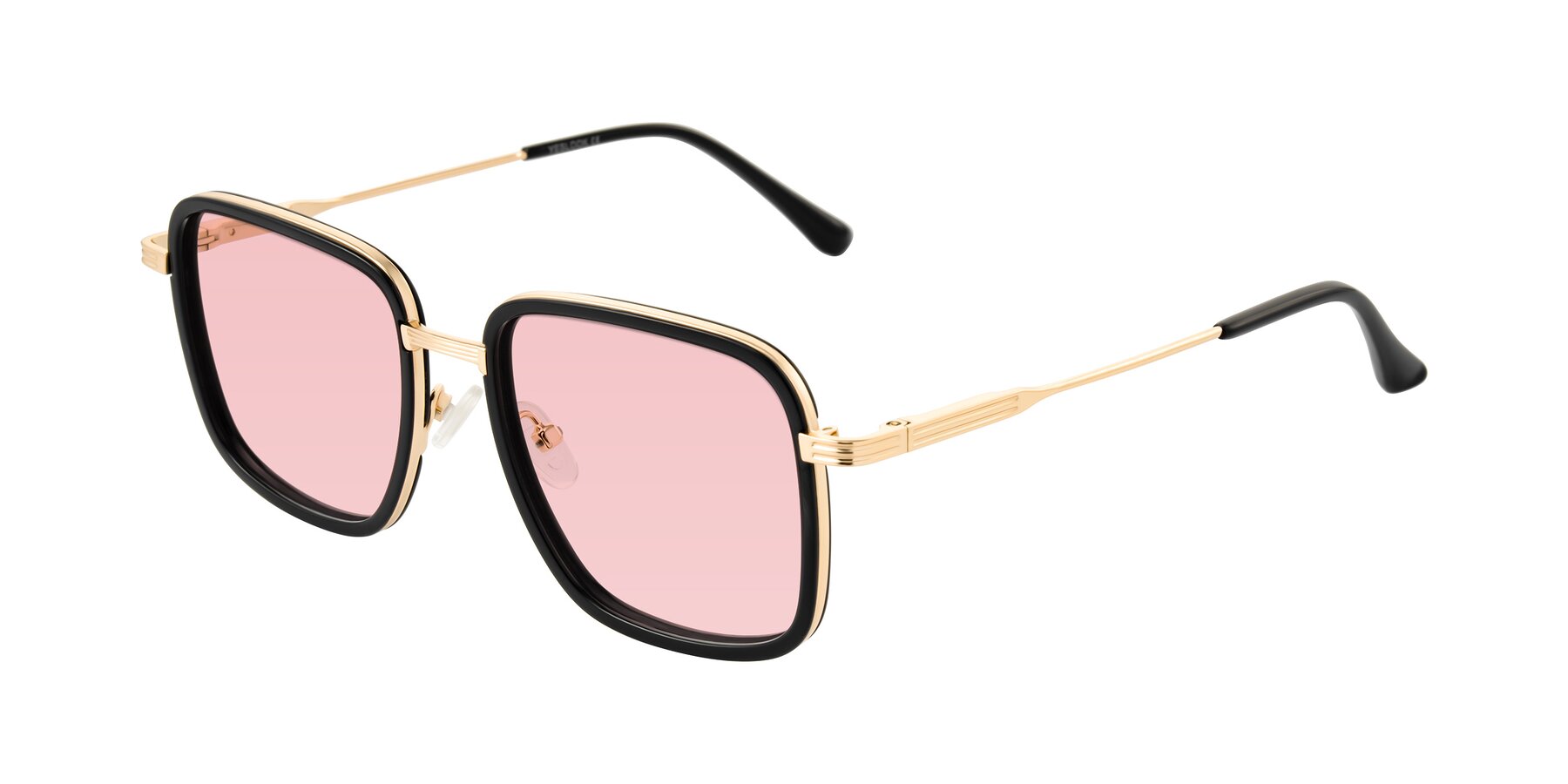 Angle of Guadiaro in Black/Gold with Light Garnet Tinted Lenses
