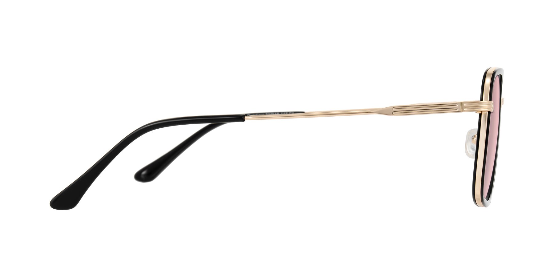 Side of Guadiaro in Black/Gold with Light Garnet Tinted Lenses