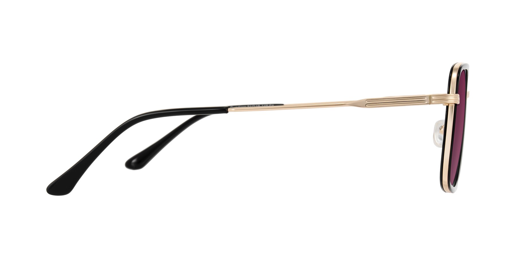 Side of Guadiaro in Black/Gold with Wine Tinted Lenses