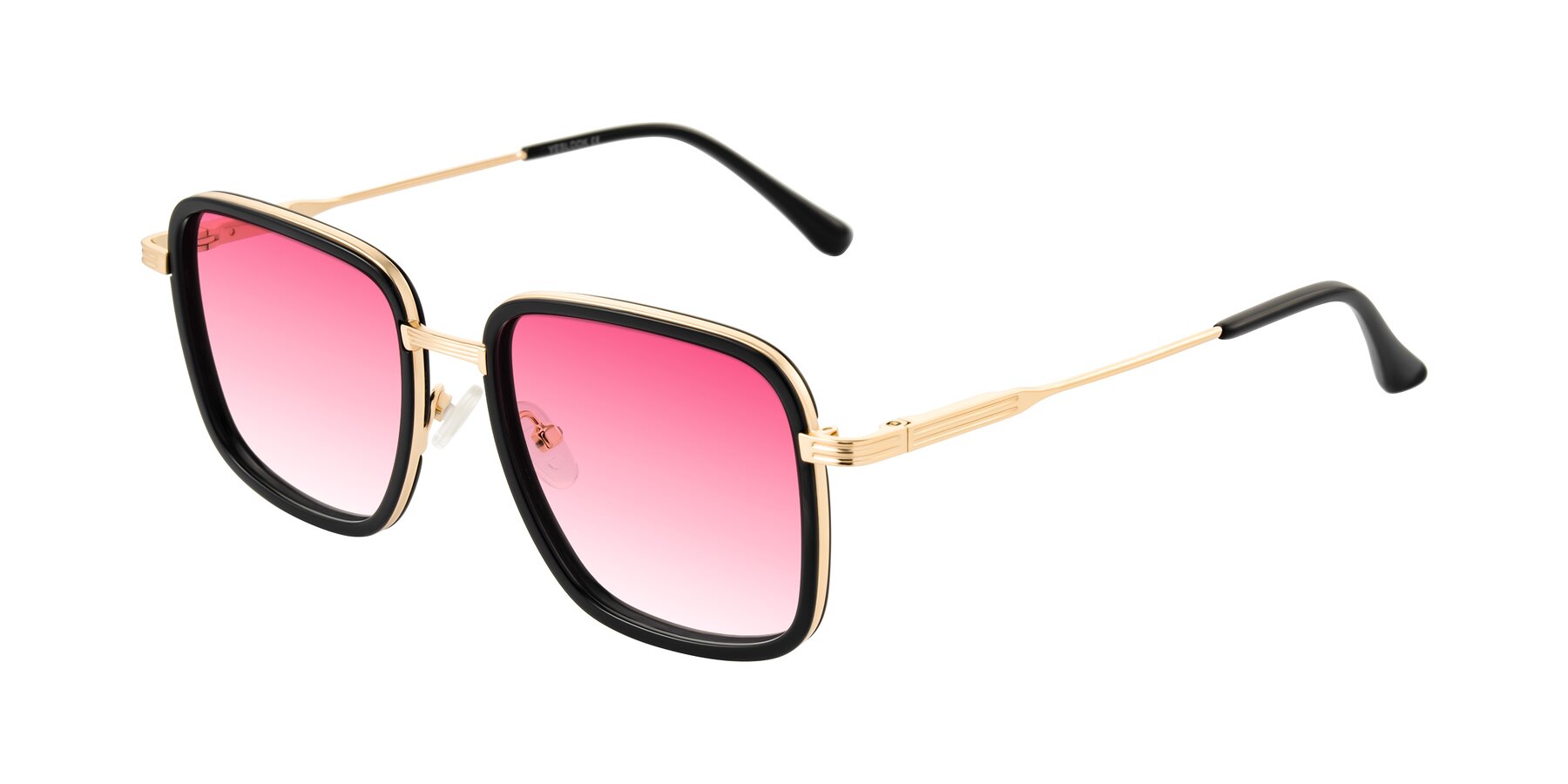 Angle of Guadiaro in Black/Gold with Pink Gradient Lenses