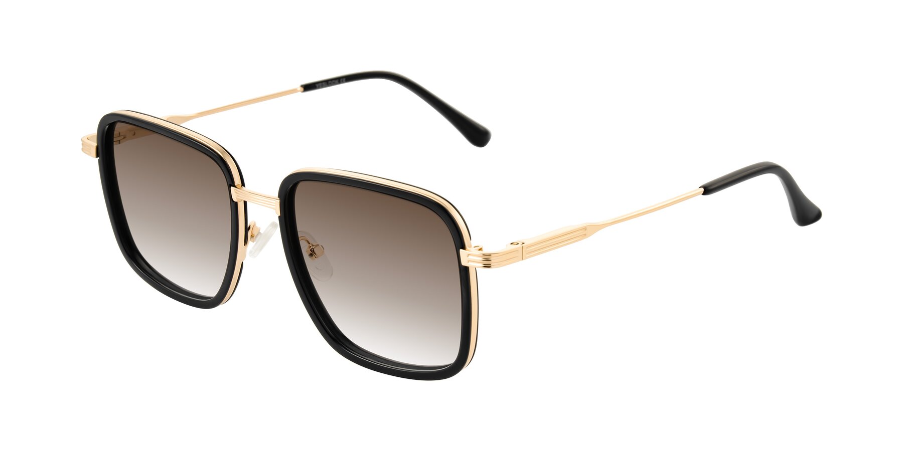 Angle of Guadiaro in Black/Gold with Brown Gradient Lenses