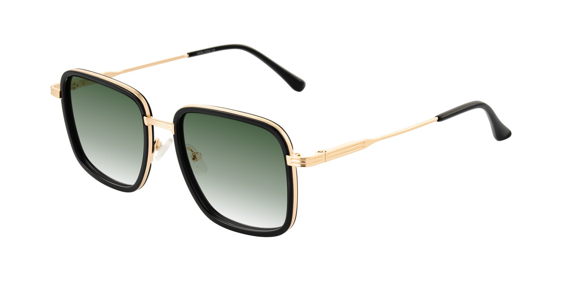 Angle of Guadiaro in Black/Gold with Green Gradient Lenses