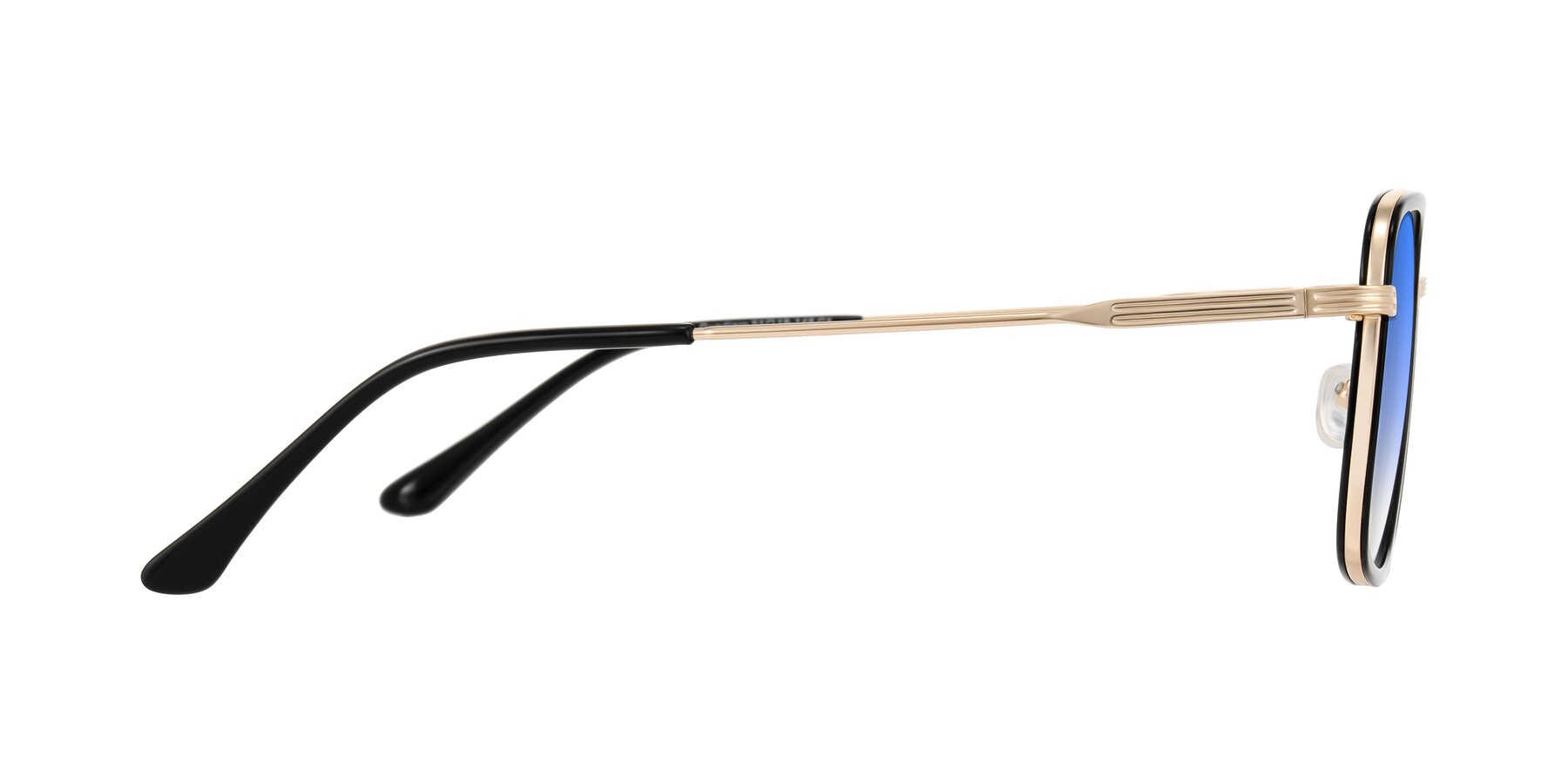 Side of Guadiaro in Black/Gold with Blue Gradient Lenses
