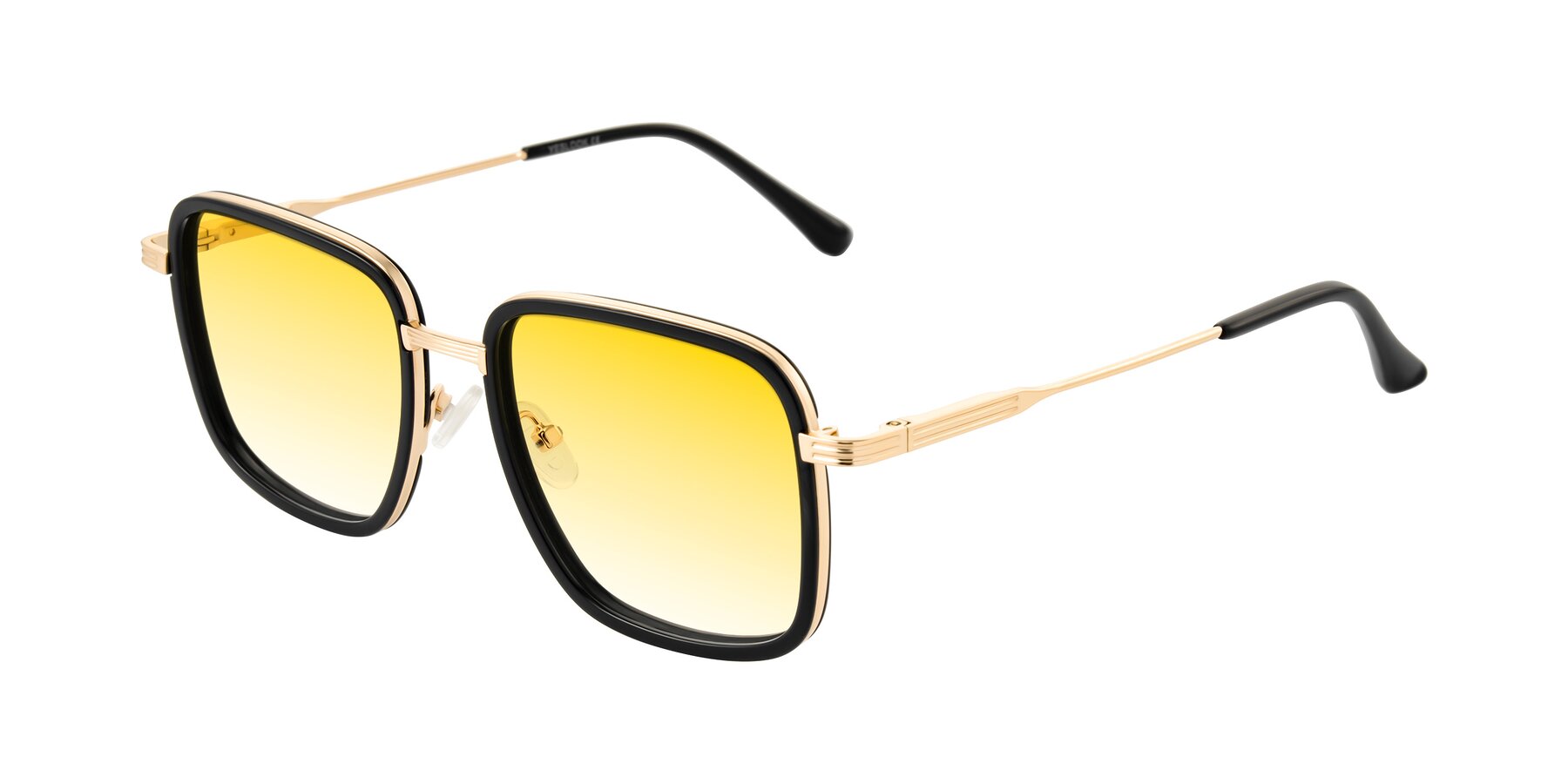 Angle of Guadiaro in Black/Gold with Yellow Gradient Lenses